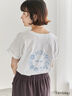 COJI-COJI/刺繍Tシャツ（オフホワイト/ＴＯＰグレー）｜Samansa Mos2 blue（サマンサモスモス ブルー）通販