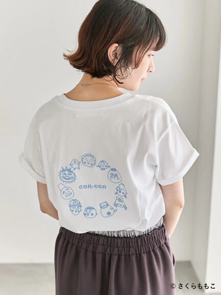COJI-COJI/刺繍Tシャツ（オフホワイト/ＴＯＰグレー）｜Samansa Mos2 blue（サマンサモスモス ブルー）通販