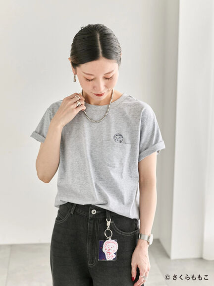 COJI-COJI/刺繍Tシャツ（オフホワイト/ＴＯＰグレー）｜Samansa Mos2 blue（サマンサモスモス ブルー）通販