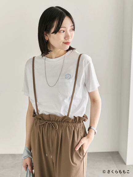 COJI-COJI/刺繍Tシャツ（オフホワイト/ＴＯＰグレー）｜Samansa Mos2 blue（サマンサモスモス ブルー）通販