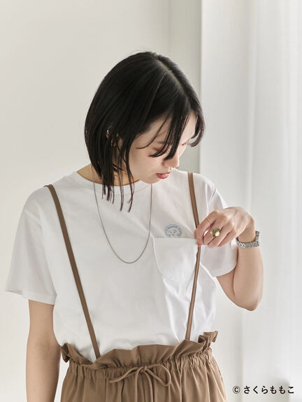 COJI-COJI/刺繍Tシャツ（オフホワイト/ＴＯＰグレー）｜Samansa Mos2 blue（サマンサモスモス ブルー）通販