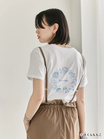 COJI-COJI/刺繍Tシャツ（オフホワイト/ＴＯＰグレー）｜Samansa Mos2 blue（サマンサモスモス ブルー）通販