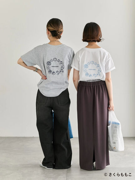 COJI-COJI/刺繍Tシャツ（オフホワイト/ＴＯＰグレー）｜Samansa Mos2 blue（サマンサモスモス ブルー）通販