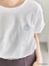 COJI-COJI/刺繍Tシャツ（オフホワイト/ＴＯＰグレー）｜Samansa Mos2 blue（サマンサモスモス ブルー）通販