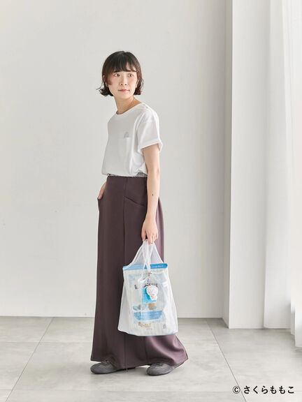 COJI-COJI/刺繍Tシャツ（オフホワイト/ＴＯＰグレー）｜Samansa Mos2 blue（サマンサモスモス ブルー）通販