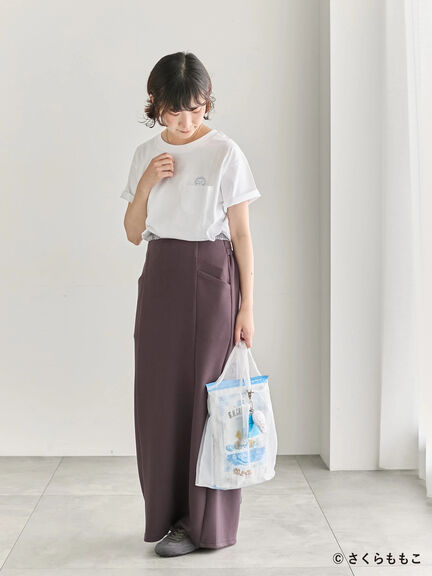 COJI-COJI/刺繍Tシャツ（オフホワイト/ＴＯＰグレー）｜Samansa Mos2 blue（サマンサモスモス ブルー）通販