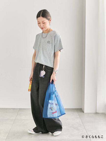 COJI-COJI/刺繍Tシャツ（オフホワイト/ＴＯＰグレー）｜Samansa Mos2 blue（サマンサモスモス ブルー）通販