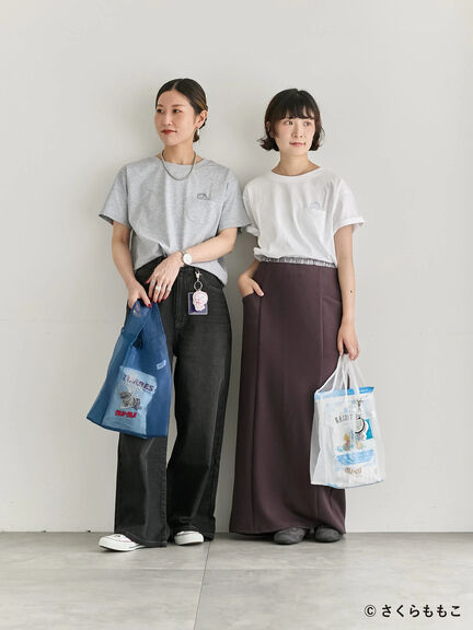 COJI-COJI/刺繍Tシャツ（オフホワイト/ＴＯＰグレー）｜Samansa Mos2 blue（サマンサモスモス ブルー）通販