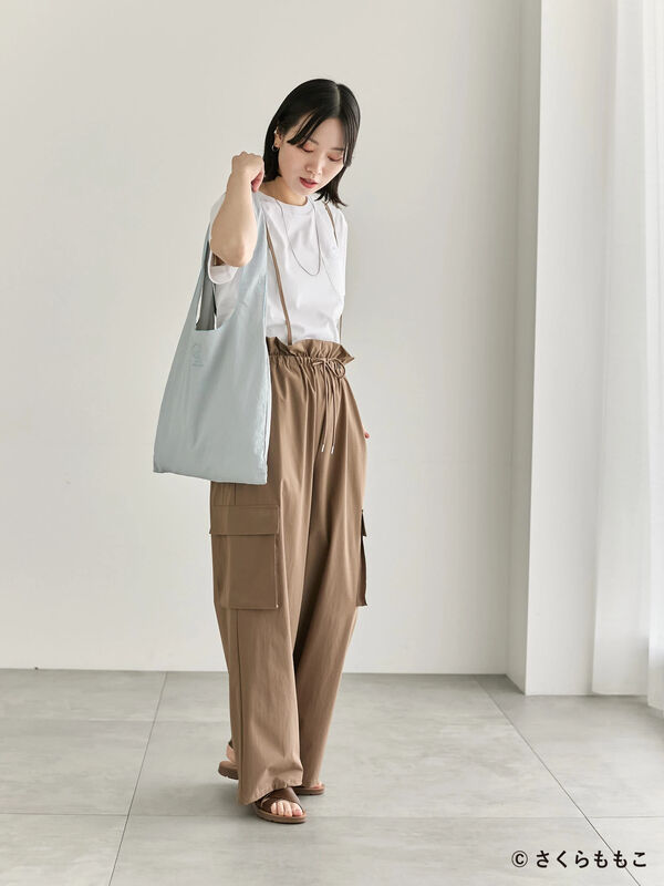 セール】 COJI-COJI/パイピングトート（グレー/イエロー/バッグ/バッグ