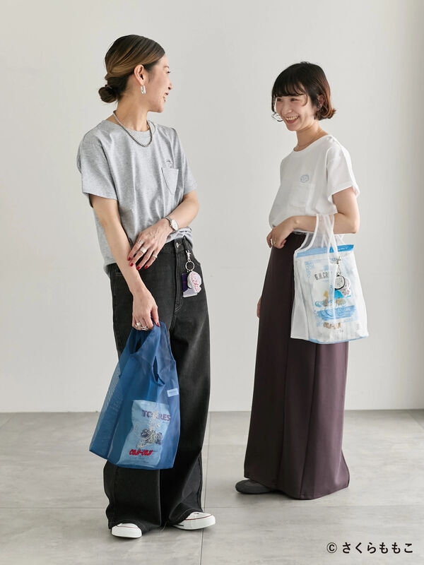 セール】 COJI-COJI/シアートート（オフホワイト/ネイビー/バッグ