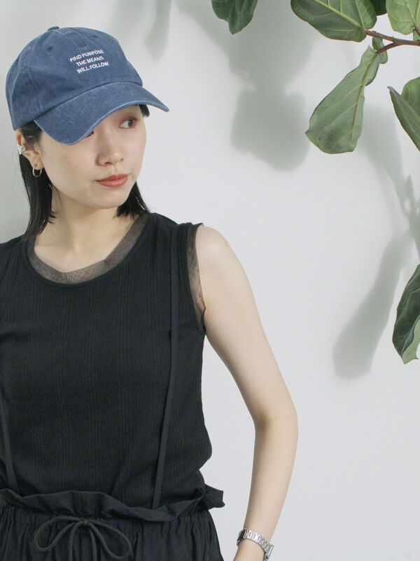 チュール付リブタンク（ブラック）｜Samansa Mos2 blue（サマンサモスモス ブルー）通販