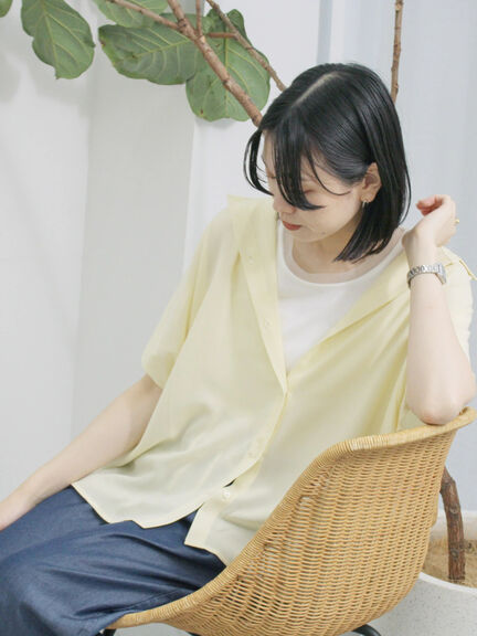 チュール付リブタンク（オフホワイト/チャコールグレー/ブラック）｜Samansa Mos2 blue（サマンサモスモス ブルー）通販