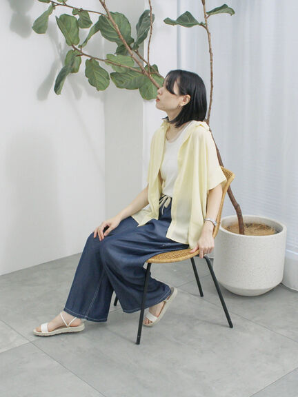 チュール付リブタンク（オフホワイト/チャコールグレー/ブラック）｜Samansa Mos2 blue（サマンサモスモス ブルー）通販