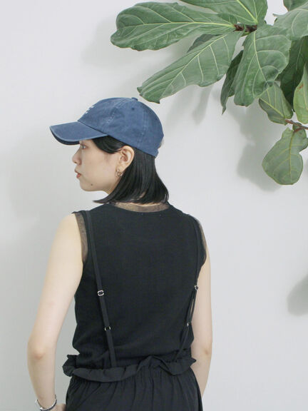 チュール付リブタンク（オフホワイト/チャコールグレー/ブラック）｜Samansa Mos2 blue（サマンサモスモス ブルー）通販