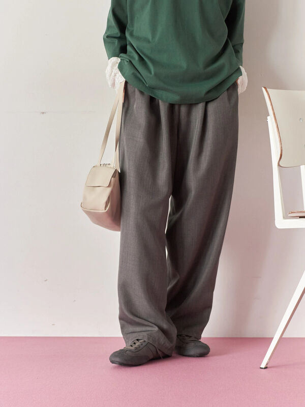 セール】 タックイージーパンツ（グレー/チャコールグレー/ブラウン