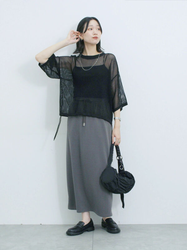 セール】 メッシュプルオーバー（ブラック/ベージュ/ブラウン/トップス