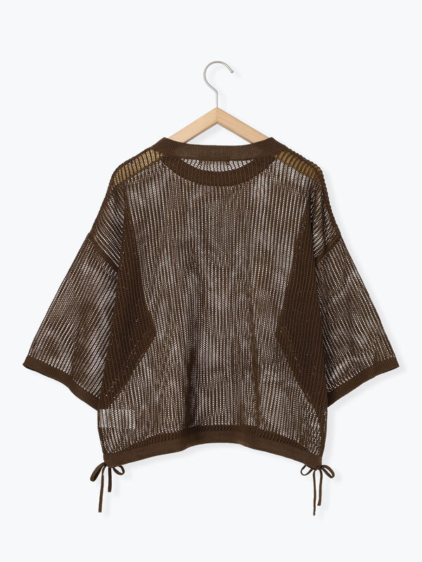 セール】 メッシュプルオーバー（ブラック/ベージュ/ブラウン/トップス