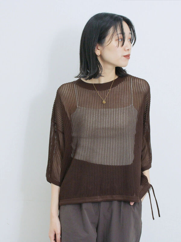 Deuxieme Classe MASON メッシュニット モヘヤ ライク メッシュ ニット トップス