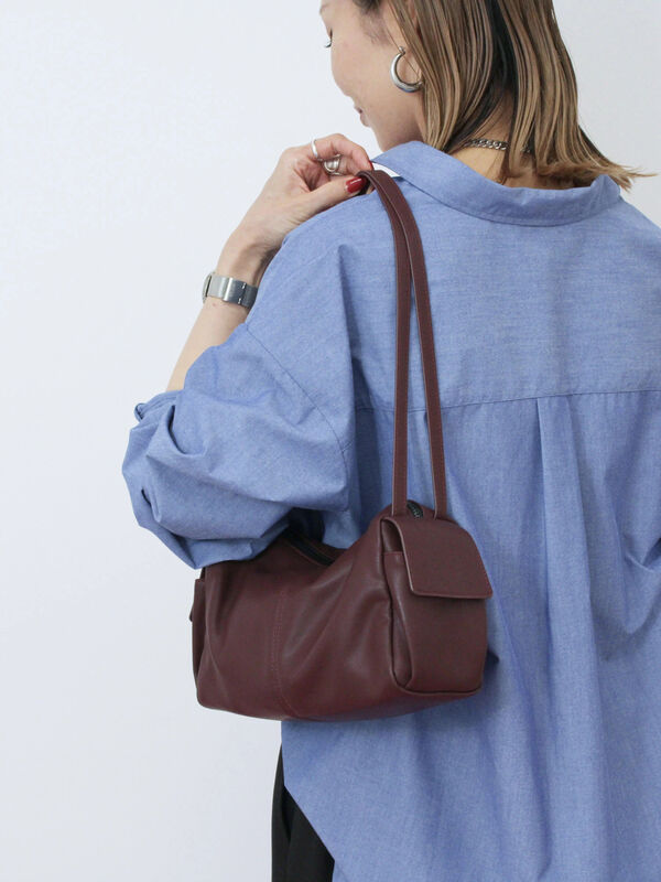 セール】 ダブルストラップミニバッグ（ブラック/ボルドー/ライト