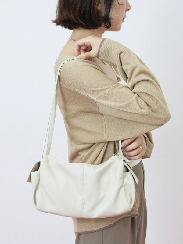 セール】 ダブルストラップミニバッグ（ブラック/ボルドー/ライト