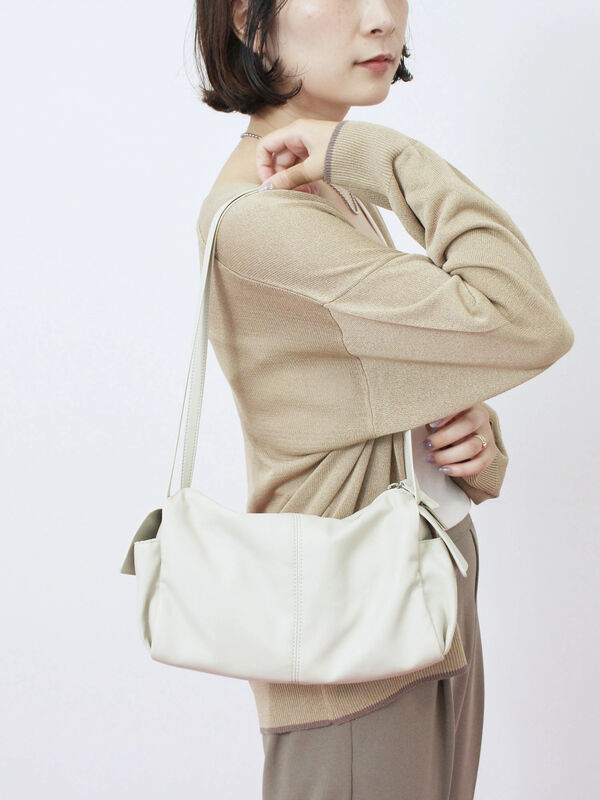 セール】 ダブルストラップミニバッグ（ブラック/ボルドー/ライト