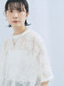 チュールフラワーコードTシャツ（オフホワイト）｜Samansa Mos2 blue（サマンサモスモス ブルー）通販