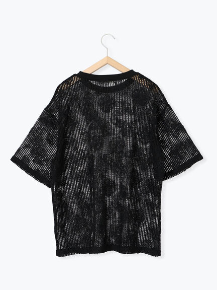チュールフラワーコードTシャツ（オフホワイト/グレー/ブラック）｜Samansa Mos2 blue（サマンサモスモス ブルー）通販