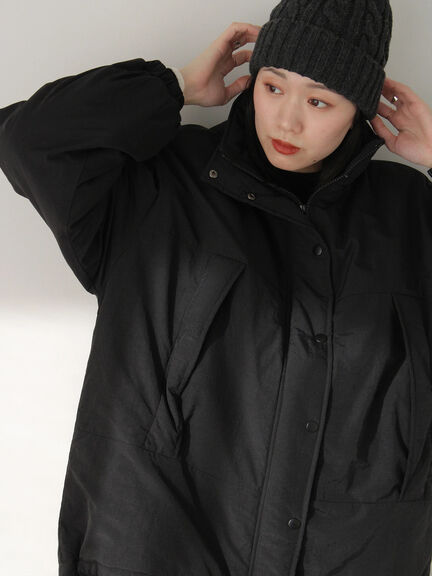 中綿モンスターコート（ブラック/ベージュ/カーキ）｜Samansa Mos2 blue（サマンサモスモス ブルー）通販