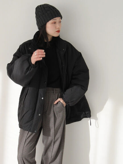 中綿モンスターコート（ブラック/ベージュ/カーキ）｜Samansa Mos2 blue（サマンサモスモス ブルー）通販