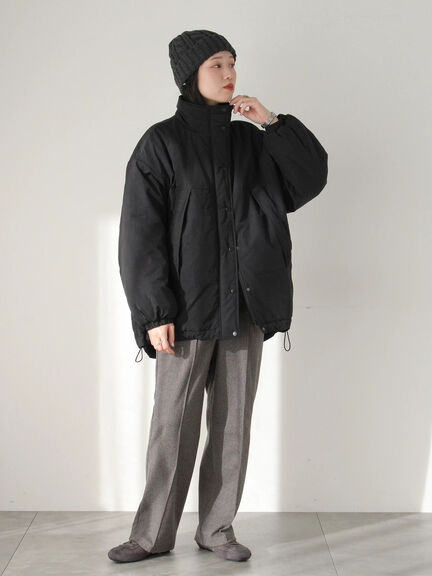 中綿モンスターコート（ブラック/ベージュ/カーキ）｜Samansa Mos2 blue（サマンサモスモス ブルー）通販