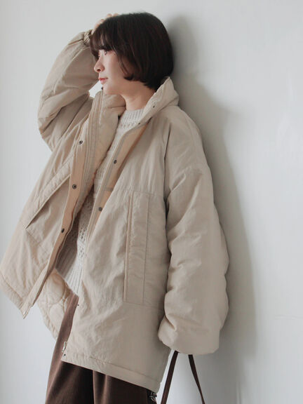 中綿モンスターコート（ブラック/ベージュ/カーキ）｜Samansa Mos2 blue（サマンサモスモス ブルー）通販