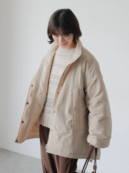 中綿モンスターコート（ブラック/ベージュ/カーキ）｜Samansa Mos2 blue（サマンサモスモス ブルー）通販