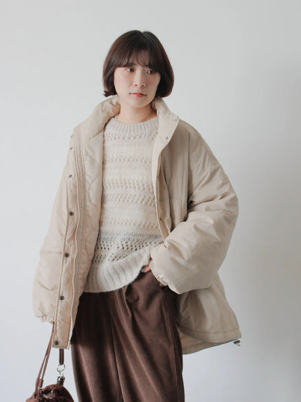 中綿モンスターコート（ブラック/ベージュ/カーキ）｜Samansa Mos2 blue（サマンサモスモス ブルー）通販