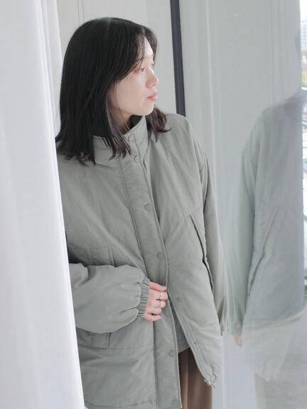 中綿モンスターコート（ブラック/ベージュ/カーキ）｜Samansa Mos2 blue（サマンサモスモス ブルー）通販