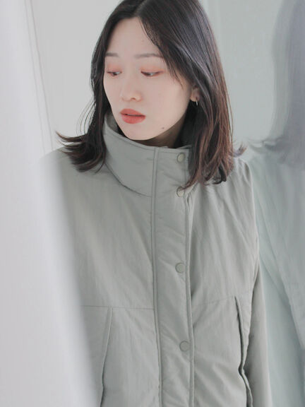 中綿モンスターコート（ブラック/ベージュ/カーキ）｜Samansa Mos2 blue（サマンサモスモス ブルー）通販