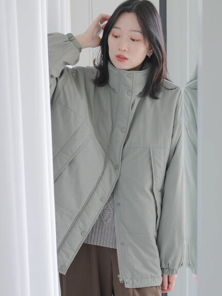 中綿モンスターコート（ブラック/ベージュ/カーキ）｜Samansa Mos2 blue（サマンサモスモス ブルー）通販