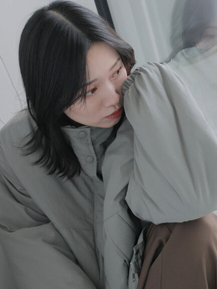 中綿モンスターコート（ブラック/ベージュ/カーキ）｜Samansa Mos2 blue（サマンサモスモス ブルー）通販