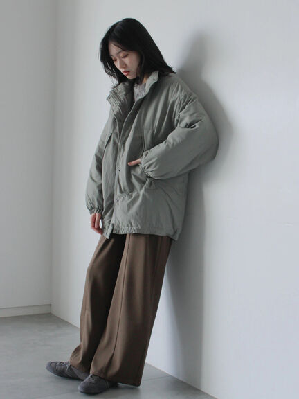 中綿モンスターコート（ブラック/ベージュ/カーキ）｜Samansa Mos2 blue（サマンサモスモス ブルー）通販