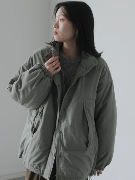 中綿モンスターコート（ブラック/ベージュ/カーキ）｜Samansa Mos2 blue（サマンサモスモス ブルー）通販