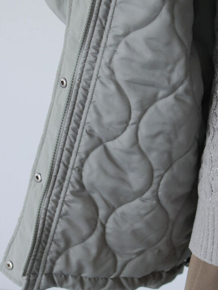 中綿モンスターコート（ブラック/ベージュ/カーキ）｜Samansa Mos2 blue（サマンサモスモス ブルー）通販