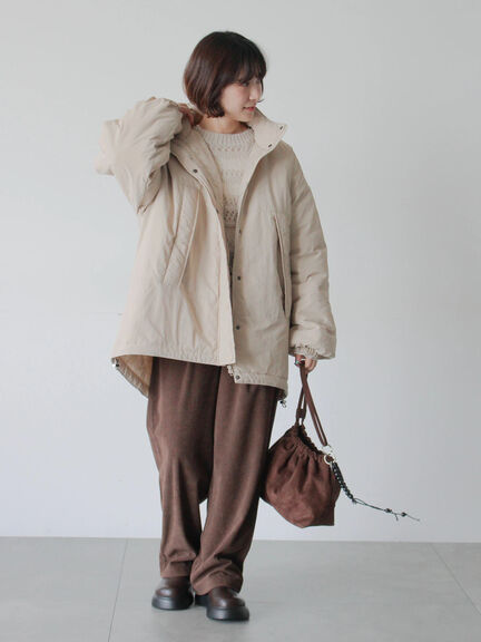 中綿モンスターコート（ブラック/ベージュ/カーキ）｜Samansa Mos2 blue（サマンサモスモス ブルー）通販