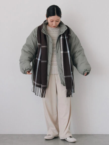 中綿モンスターコート（ブラック/ベージュ/カーキ）｜Samansa Mos2 blue（サマンサモスモス ブルー）通販