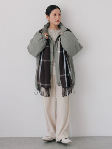 中綿モンスターコート（ブラック/ベージュ/カーキ）｜Samansa Mos2 blue（サマンサモスモス ブルー）通販