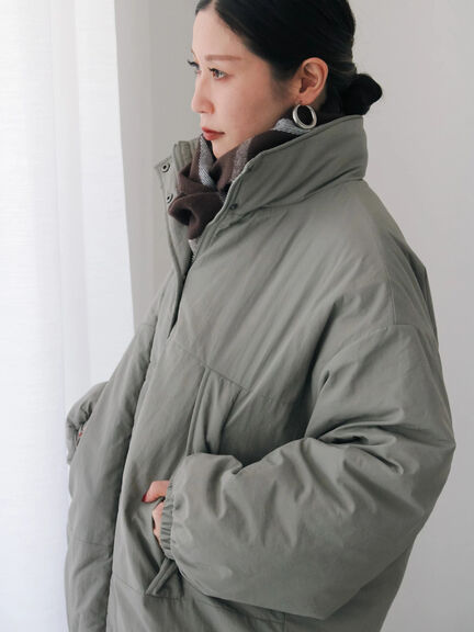 中綿モンスターコート（ブラック/ベージュ/カーキ）｜Samansa Mos2 blue（サマンサモスモス ブルー）通販