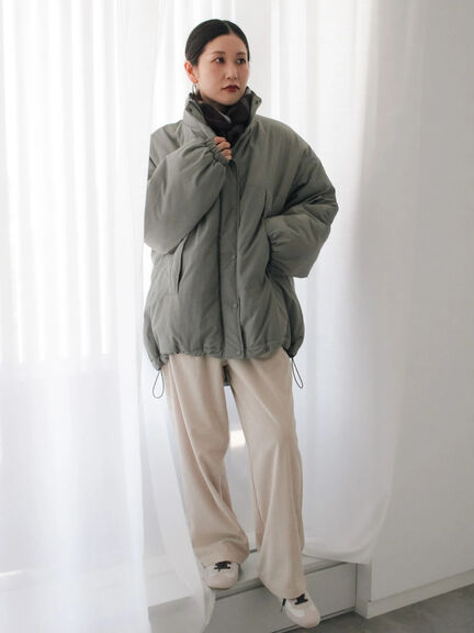 中綿モンスターコート（ブラック/ベージュ/カーキ）｜Samansa Mos2 blue（サマンサモスモス ブルー）通販