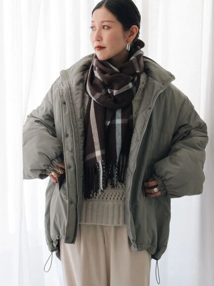 中綿モンスターコート（ブラック/ベージュ/カーキ）｜Samansa Mos2 blue（サマンサモスモス ブルー）通販