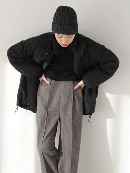 中綿モンスターコート（ブラック/ベージュ/カーキ）｜Samansa Mos2 blue（サマンサモスモス ブルー）通販