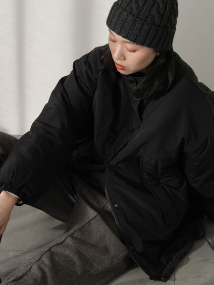 中綿モンスターコート（ブラック/ベージュ/カーキ）｜Samansa Mos2 blue（サマンサモスモス ブルー）通販