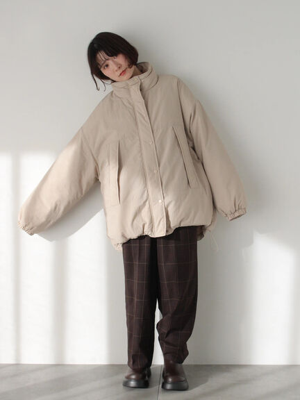 中綿モンスターコート（ブラック/ベージュ/カーキ）｜Samansa Mos2 blue（サマンサモスモス ブルー）通販