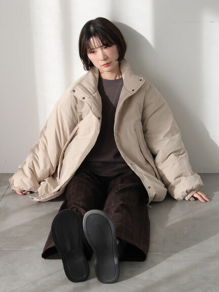 中綿モンスターコート（ブラック/ベージュ/カーキ）｜Samansa Mos2 blue（サマンサモスモス ブルー）通販